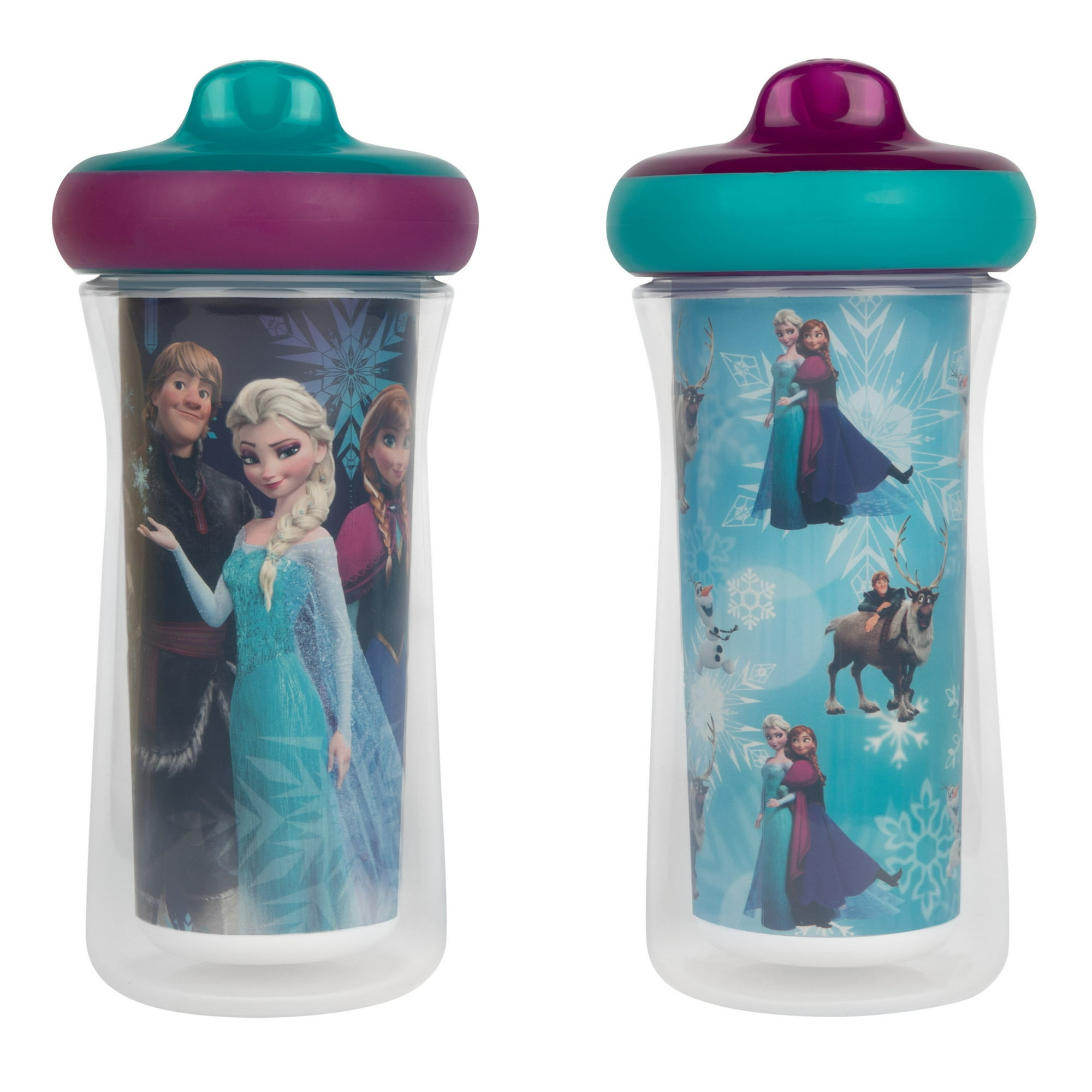 The First Years Disney Frozen Insulated Sippy Cups — 9 Oz — 2 Count — Dishwasher Safe Leak and Spill Proof Toddler Cups Made Without BPA