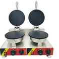 thumbnail image 3 of INTBUYING Electric Ice Cream Cone Maker Machine Double Station Baker for Round Cone Waffle Crispy Pancake Cooking, 3 of 6