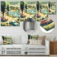 thumbnail image 4 of Designart "Beachside Classics 50 s Vintage II" Retro Car Metal Wall Decor, 4 of 5