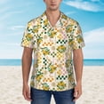 thumbnail image 4 of Daiia Lemon Hawaiian Shirt for Men Gentle Cotton Regular Short Sleeve Casual-Large, 4 of 9