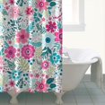 thumbnail image 4 of Pioneer Flower Floral Print Pattern Shower Curtain 72"x72" ,Bathroom Decorative Shower Curtains Set with 12 Hooks,Modern Waterproof Washable Shower Curtain, 4 of 6