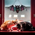 thumbnail image 4 of Halloween Hanging Glass Suncatcher Decoration Acrylic 2D Bat Ornament Gothic Car Rearview Mirror Decor for Home Window Wall Car, 4 of 8