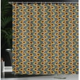 thumbnail image 4 of Ambesonne Orange Blue Shower Curtain, Sunflowers Polka Dots, 69"Wx84"L, Multicolor, 4 of 5