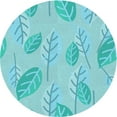 thumbnail image 1 of Ahgly Company Indoor Square Patterned Blue Turquoise Green Area Rugs, 3' Square, 1 of 6