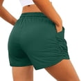 thumbnail image 4 of SDNall Gym Shorts Women Yoga Shorts Solid Pocket Shorts Casual Wear Work Out Shorts Pants Shorts for Women (Green, Sizes S-XXXXXL), 4 of 9