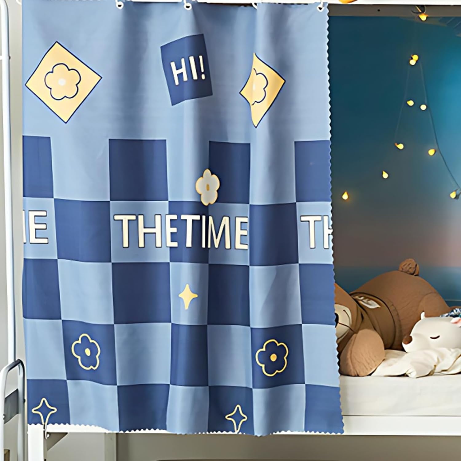 CAILDANL 2 Panels, Stars Galaxy Student Kids Bunk Bed Curtain Room Blackout Decorative Dorm Room Privacy Protection Canopy