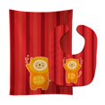 thumbnail image 1 of Babero y paño para eructar Treasures, Lion Love, grande Caroline's Treasures BB6754STBU, 1 of 1