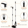 thumbnail image 2 of Plastic Pooper Scooper Dog for Yard, Lightweight Portable Pet Poop Shovel for Medium/Small Dogs, Adjustable Metal Pole Long Handle Poop Scoop Set for Lawns, Yard, Grass, 2 of 5