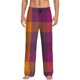 thumbnail image 1 of Fotbe Purple Yellow Buffalo Plaid Pantalones de Pijama para Hombre, Pantalones de Dormir, Pantalones de Casa con Cintura Ajustable y Bolsillos-Small, 1 of 6