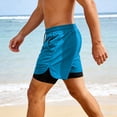 thumbnail image 4 of Rvwovn Men's 2-in-1 Lined Athletic Shorts with Compression Liner Lightweight Workout Running Shorts, 4 of 8