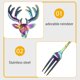 thumbnail image 3 of unbranded 5Ud Tenedores Para Postres Y Con Decorativo De Reno En Acero Inoxidable, 3 of 8