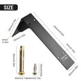 thumbnail image 2 of Heavy Duty Mantel Brackets, Large Metal Shelf Wall Mounted Floating Triangle Hand Welded Countertop Holder Load 250Kg, 2 of 9