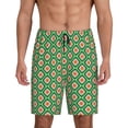 thumbnail image 1 of Fotbe 60s and 70s Style Pantalones Cortos de Pijama para Hombre, Ropa de Dormir, Pantalones de Pijama Cortos para Hombre-Small, 1 of 6