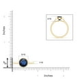 thumbnail image 4 of Angara Natural 1.6 Ct. Blue Sapphire Solitaire Ring in 14K Yellow Gold for Women (Ring Size: 11.5), 4 of 9