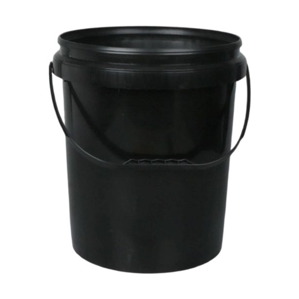 Cubo multiusos para almacenar pintura con asa. Cubo pintura. Contenedor almacenamiento para pintura, disolventes y recubrimientos. Uso diario. 18L Negro Sin Tapa