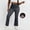 Black, variant on Plus Size Pants for Women Bootcut Stretchy for Women High Waisted Modern Curvy Flare Trouser Imitation Denim Pants Black XXL