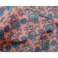 thumbnail image 4 of oneOone Silk Tabby Fabric Leaves & Floral Block Printed Craft Fabric BTY 42 Inch Wide, 4 of 4