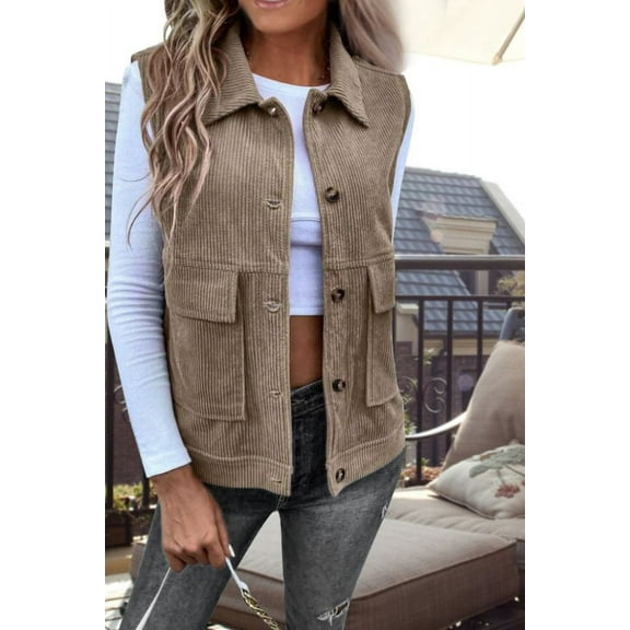 Urban Heritage Corduroy Vest (XL, Beige)