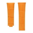 thumbnail image 2 of LEATHER WATCH STRAP BAND FOR ROLEX DAYTONA 16518 16519 16520 116528 ORANGE SHORT, 2 of 2