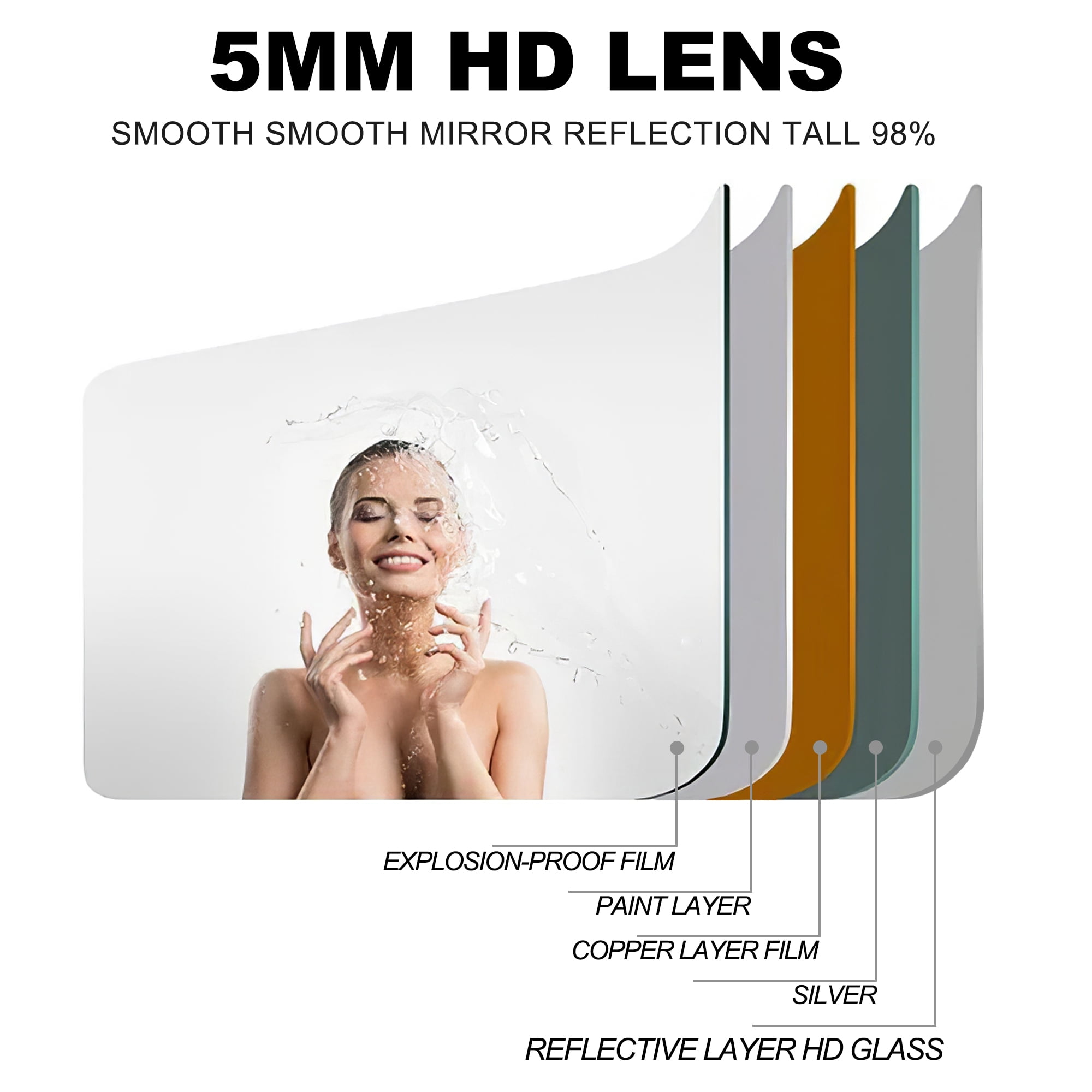32"x24" Wall Mounted Mirror Rectangle Mirror PS Frame for Living Room Bathroom Bedroom,Gold