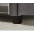 thumbnail image 6 of Rolled Arm Sofa Bench with Cylindrical Pillows, Rectangular End of Bed Bench Ottoman with Button-Tufted, Entryway Window Padded Seating Bench, Dark Grey, 6 of 7
