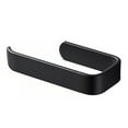thumbnail image 2 of Cateissary Soporte de papel, estante organizador autoadhesivo acrílico para baño, colgador sin perforaciones con pegatinas, rollo de tejido moderno para Juegos de accesorios de baño Negro Cateissary HA060705-01B, 2 of 6