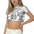 thumbnail image 4 of Disfraces de Niños Niños Primavera Y Verano Festival de Color Sólido Carnaval Fiesta Performance Cuello Redondo Camiseta Top para Niños Disfraz de Niño Pequeño, 4 of 5