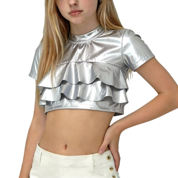 Blusas y camisas de cuello redondo de manga corta para niños, primavera y verano, color sólido, para festivales, carnavales, fiestas, festivales, disfraces, camisetas de cuello redondo para niños, cam