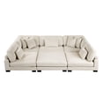 thumbnail image 2 of Lexicon Traverse 6-Piece Corduroy Fabric Modular Sectional in Beige, 2 of 9