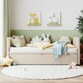 thumbnail image 2 of Harper & Bright Designs Upholstered Daybed with Pop up Trundle, Wooden Twin Daybed Frame with Extendable Trundle, Tufted Sofa Bed Daybed, Beige, 2 of 12
