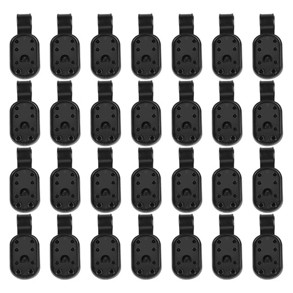 SEWCHICS Black Plastic Garden Clips for Netting, Wind Resistant Plant Support Clips, 50 Pieces for Outdoor Gardening