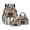 Bear Camo American Flag, variant on Xoenoiee Lizard Hunting Camo Print Backpack for Girls Boys Middle School Bag with Lunch Bag and Pencil Case 3 In 1 Set Elementary Bookbag School Back Packs for Kids Daycare Satchel Rucksack