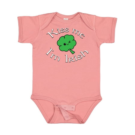 

Inktastic Kiss Me I m Irish Boys or Girls Baby Bodysuit