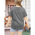 thumbnail image 5 of XCHQRTI Women Plus Size Hocus Pocus Shirt Graphic Halloween Casual Letter T-Shirt Short Sleeve Quote Funny Saying Top Tees, 5 of 7