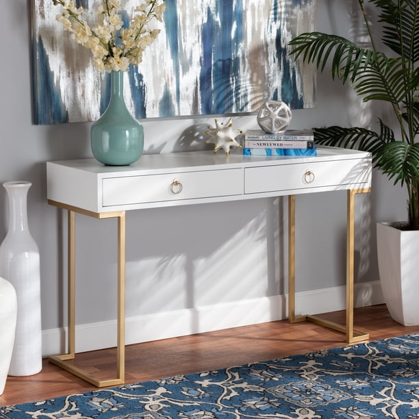 Baxton Studio Beagan Modern and Contemporary White Finished Wood and ...