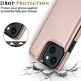 thumbnail image 3 of Allytech 2 in 1 Detachable Wallet Case for iPhone 15 Plus with Card Holder, [Large Capacity] PU Leather Magnetic Snap Kickstand Case Support Wireless Charging, Shockproof Anti-Drop Case, Rosegold, 3 of 9