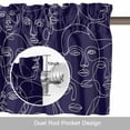 thumbnail image 6 of Abstract Style Valance Curtain Blue Modern Simple Character Line Window Valances Rod Pocket Short Curtains Window Treatments for Kitchen Bedroom Bathroom Laundry 42" x 18", 6 of 9