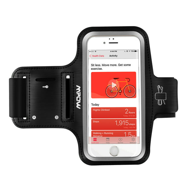 Vijftig instructeur Oneerlijkheid Mpow Running Sport Armband Case with Earphone and Key Holder for iPhone 7/6s/6  up to 5.1 inches, Adjustable Size, Sweatproof Phone Holder, Safety Design,  Suitable for Exercise - Walmart.com