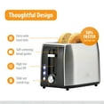 thumbnail image 4 of Toastmaster 2-Slice Fast Toaster - Kitchen Essential for Sandwich Bread & Breakfast Toast Maker - Wide-Slice Bread Toaster with Bagel, Frozen & Cancel Function Buttons - Includes Crumb Tray, 4 of 8