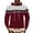 Red, variant on MELDVDIB Mens Color Block Hoodies Jacquard Knit Long Sleeve Pullover Hooded Sweatshirt Tops with Front Pocket for Daily Wear Casual Outings