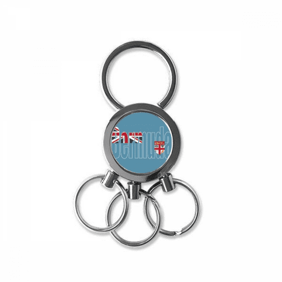 bermuda country flag name stainless steel metal key chain car keychain key clip