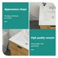 thumbnail image 4 of 24"X18" White Rectangular Single Vanity Top with 3 Faucet Hole and Overflow(Sink Only),White Ceramic Bath Faucets Bathroom Vanities, 4 of 9