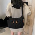 thumbnail image 4 of HUISZJ Women Corduroy Shoulder Bag, Multi Pocket Handbag, Top Handle Crossbody Bag for Work Travel Outdoor (Black), 4 of 7