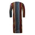 thumbnail image 7 of Mens T-Shirts Fashion Striped Long Sleeve Robe Mans Clothing T Shirts Activewear, 7 of 7