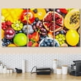 thumbnail image 2 of wall26 Canvas Print Wall Art Set Papaya Pomegranate Apple Berry Variety Food Kitchen &amp; Cooking Photography Realism Decorative Colorful for Living Room, Bedroom, Office - 16"x24"x3, 2 of 5