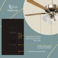 thumbnail image 5 of TOPGREENER Kalide Light Switch and 3-Speed Ceiling Fan Control Combo, in Wall Light and Fan Combination Switch, Single Pole, 2.5A, 720W, Neutral Wire Not Required, TGSFS3-BR, Brown, 5 of 6