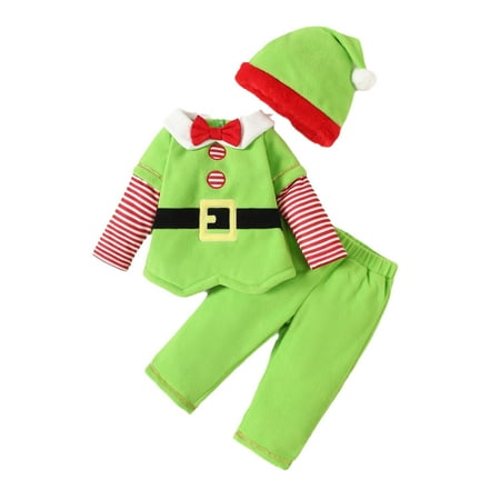 

Cute Outfits for Kids for 2-3 Years Toddler Boys Girls Christmas Long Sleeve Striped Tops Pants Perform Outfits Clothing Sets