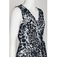 thumbnail image 3 of Emma & Michele V-Neck Sleeveless Tie Side Multi Print Pockets ITY Jumpsuit-BLACK WHITE / S, 3 of 3