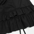 thumbnail image 4 of DailyTrove Women's Strapless Tiered Dress-Short-For Casual Gathering-Black Ruffle Design, 4 of 6