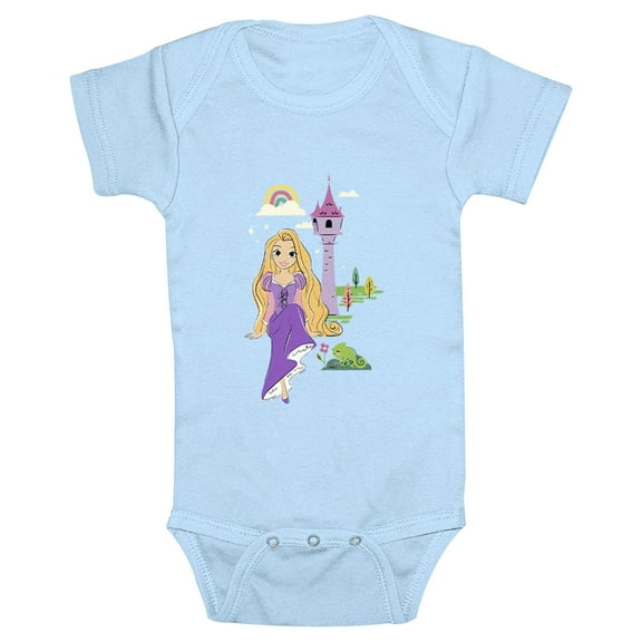 Infant's Tangled Rapunzel and Pascal Tower  Bodysuit